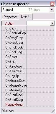   Object Inspector ( TButton)